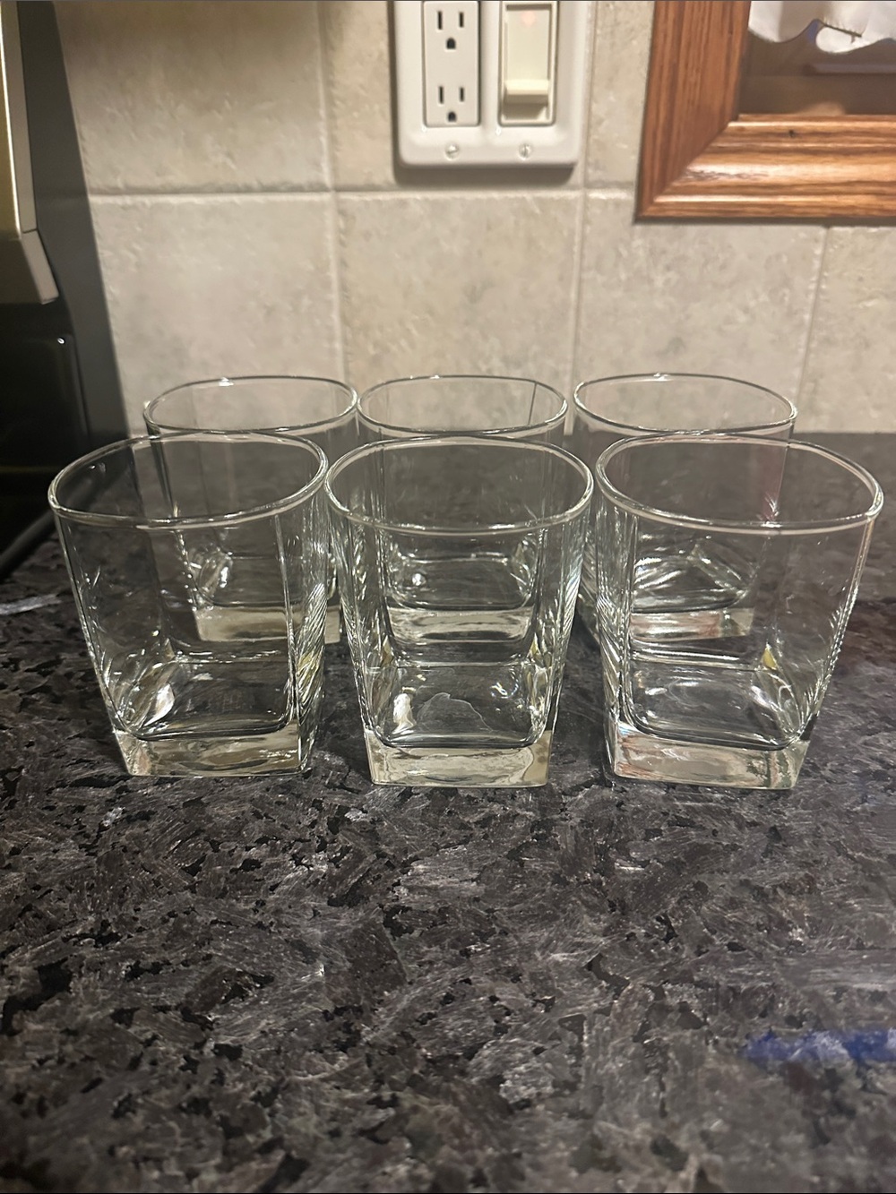 Clear Glass Square Tumbler Set - 5 Pack